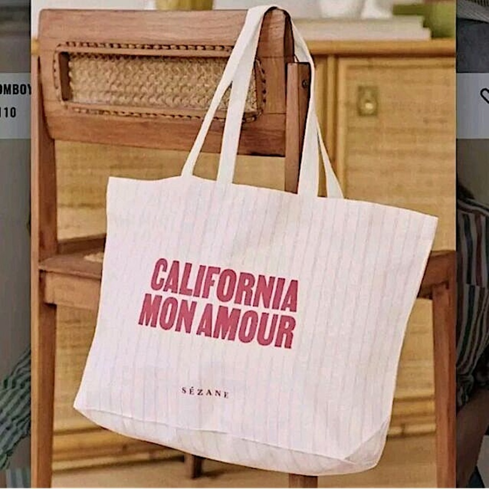NEW Sezane Canvas Tote Bag